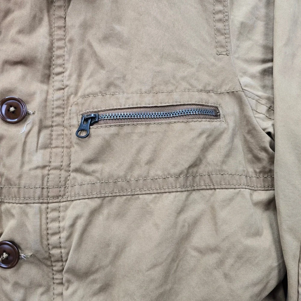 American Eagle Jacket Mens Medium Barn Coat Full Zip Utility Corduroy Collar Y2K
